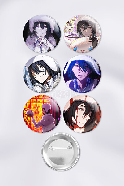 ZipZap Fyodor Dostoevsky Bungou Stray Dogs Çanta Süsü Rozet İğneli Buton Roze...