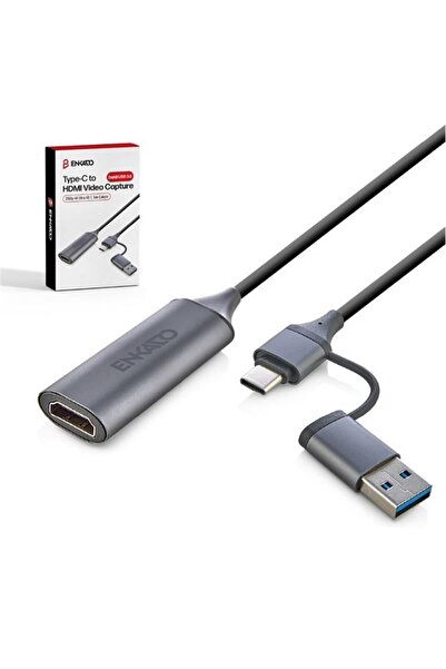 AREY TEKNOLOJİ Enkado ekd-tp46 type-c+usb 3.0 to hdmi video capture