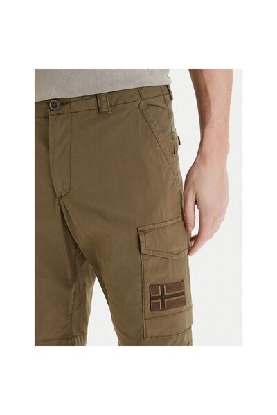 Napapijri Pantaloni scurți din material textil pentru bărbați NP0A4HOSG3A1 Kaki