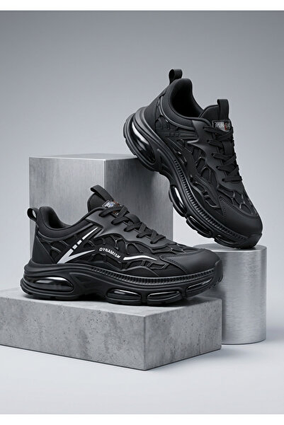 RUN EASY Men's Memory Foam Walking Shoes | Lightweight Breathable Casual Snea...
