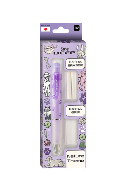 Serve Deep Versatil Kalem 07mm - Doğa Serisi - Yedekli Set ( ve Silgi)