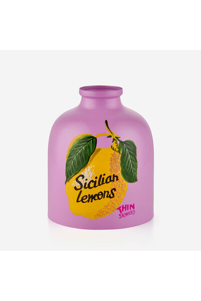 GIFT COMPANY Pink Iron Sicilian Lemons Vase 12.7X15X12.7 cm