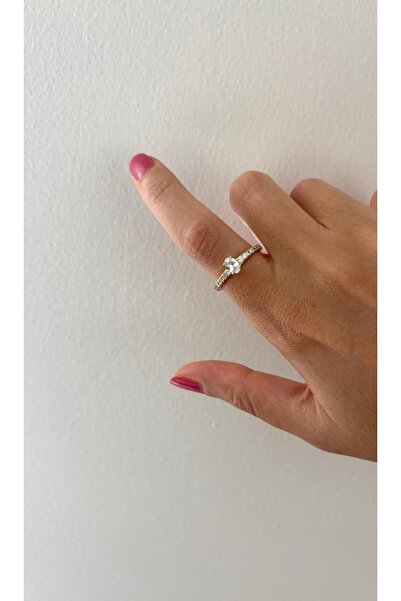 XUPING JEWELRY Xuping 14K Tek Taş Model Gold Numaralı Yüzük