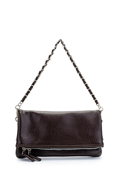 minebag Folding Cover Chain Portfolio Women's Crossbody Bag Hamah Brown