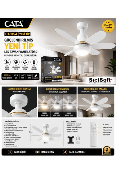camway CATA CT-1154 Avize Tipi LED Tavan