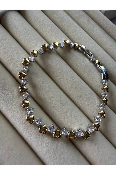 Haziran Accessory, Waterway Model Colorful, Gold, Silver Steel Bracelet