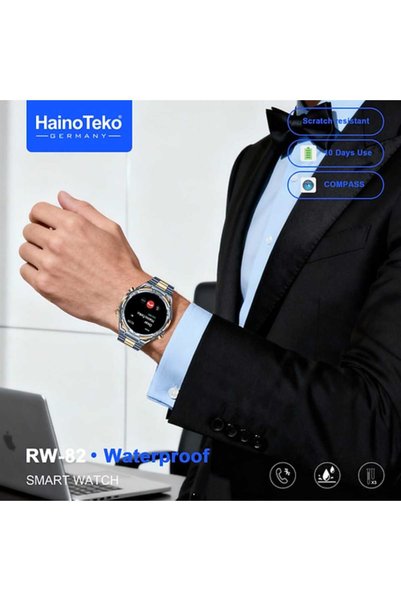 haino teko germany Rw-82 Smartwatch Waterproof Amoled Screen Compass 3 Straps Long Battery Life Watch