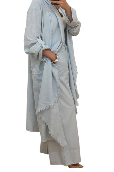 SUMEF 100% Cotton Kimono with Tassel Detail, Standard Size 38-48 Compatible