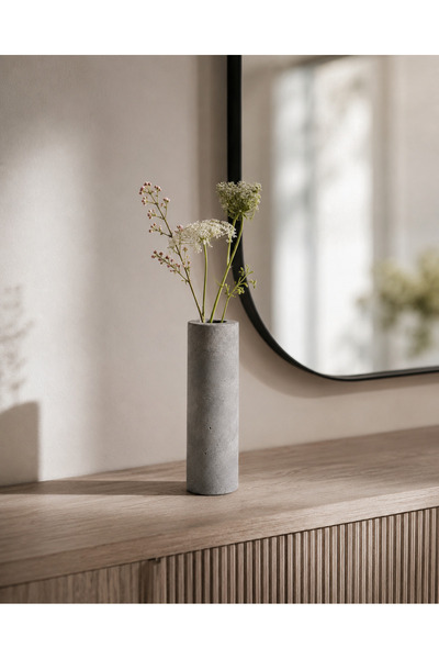 Lazuran Studio Minimalist Decorative Vase, Modern, Conical Shape, 15 cm, Scan...