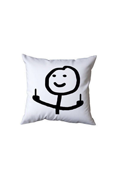 Beramussa Middle Finger Man Pillow, Funny Gift