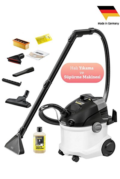 Karcher SE 5 3'ü 1 Arada Süpürme Yıkama ve Vakumlama Makinesi 1000W 4L, Halı ...