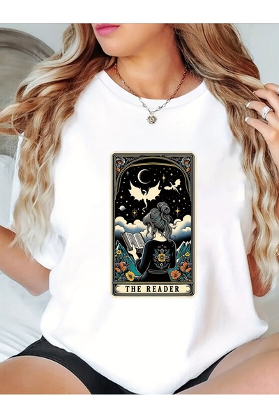 212Wear تي شيرت نسائي كاجوال مطبوع عليه عبارة Reading Enthusiast بأكمام قصيرة...