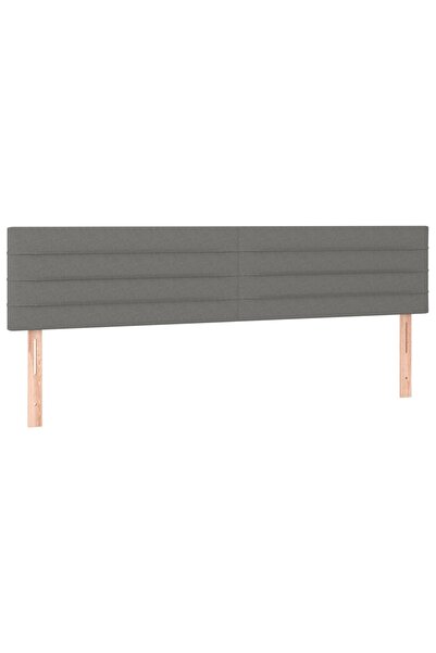 vidaxl Tăblii de pat, gri închis, 160x5x78/88 cm, textil