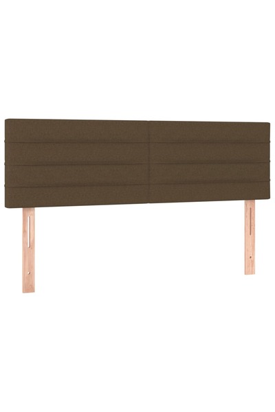 vidaxl Tăblii de pat, maro închis, 144x5x78/88 cm, textil