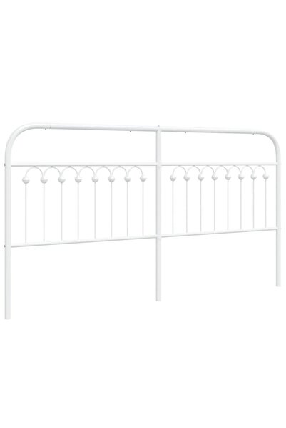 vidaxl Tăblie de pat de schimb metalică, alb, 180 cm