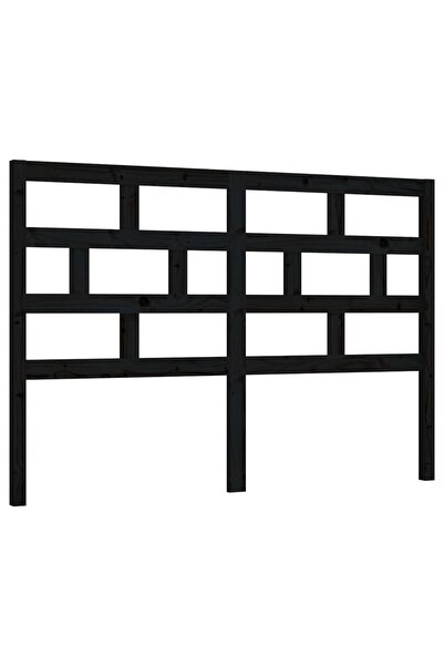 vidaxl Tăblie de pat, negru, 166x4x100 cm, lemn masiv de pin