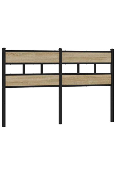 vidaxl Tăblie de pat de schimb, stejar sonoma, 150 cm, fier și lemn prelucrat