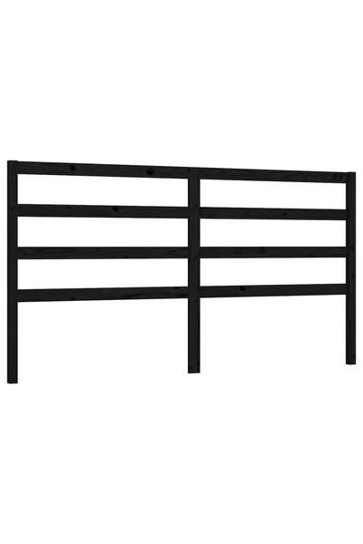 vidaxl Tăblie de pat, negru, 206x4x100 cm, lemn masiv de pin