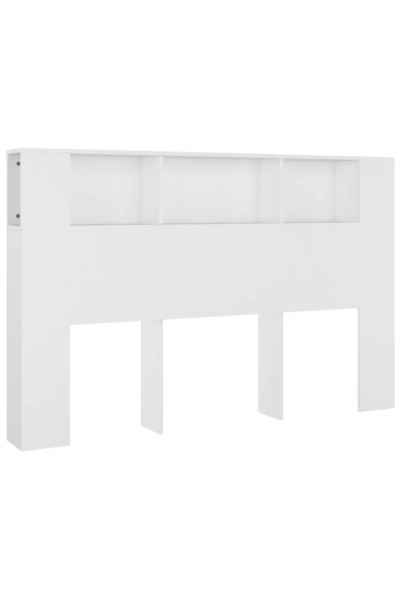 vidaxl Tăblie de pat cu dulap, alb, 160x18,5x104,5 cm