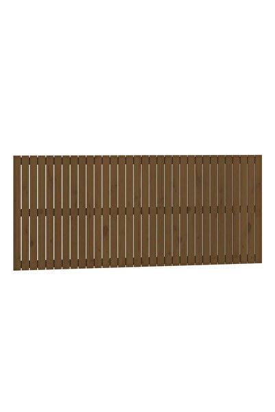 vidaxl Tăblie de pat pentru perete, maro miere, 204x3x90 cm