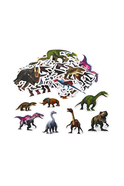 LEAN Set de 50 de autocolante decorative cu dinozauri, 4-7cm, 50 de bucăți, 2...