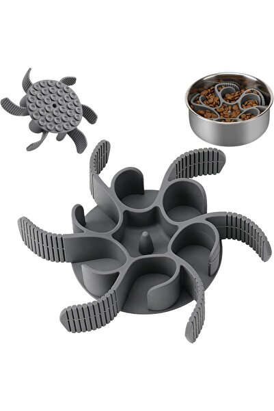Arabest Dog Slow Feeder Insert,Silicone Spiral Pet Food Bowl,for Large,Medium...