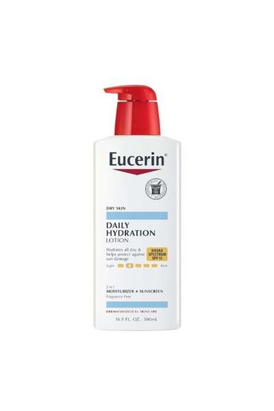 Eucerin LTN Daily Moisturizer For Dry Skin Fragrance Free SPF 15+ 500ml