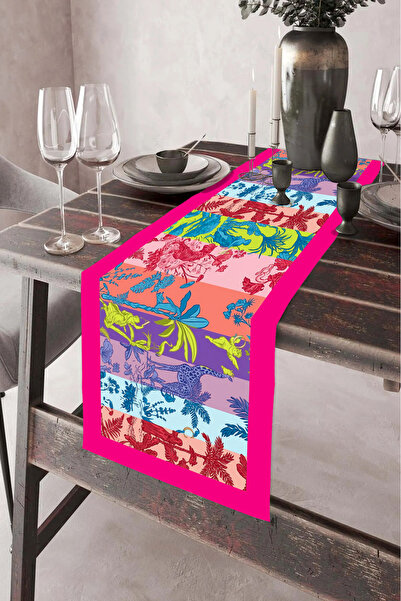 aymira home 40X140Cm Woven Stain Resistant Printed Thai Feather Fabric Table ...