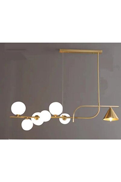LightPlanet Candelabru Modern cu Glob din Plastic Alb Mat DX1022/7 Auriu 120 ...