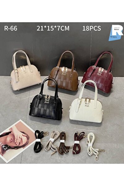 Relax for bags Women's Mini Handbag with Brick Pattern and Gold Logo - Classi...