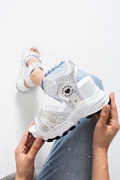Roshin Shoes صندل رياضي جديد من Sozon بكعب عريض من الزجاج المكسور بارتفاع 10 سم