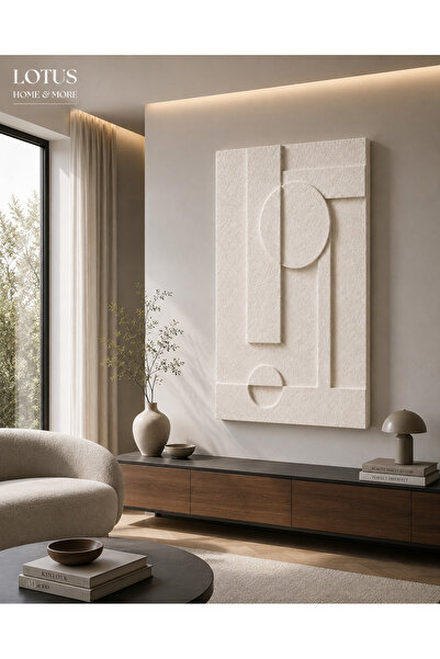 Lotus Home&More HARMONİ - El Yapı 3 Boyutlu Dokulu Doğal Taş ve Alçı Rölyef T...
