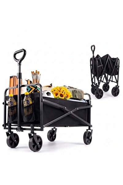 ZeeSquare Premium Folding Wagon Cart Heavy Duty | Large Capacity Collapsible ...