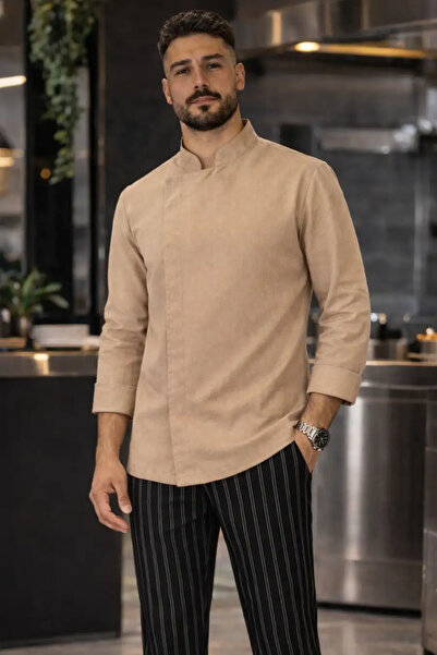 Das Uniform Hakim Classic Chef Jacket with Collar and Cuff Sleeves