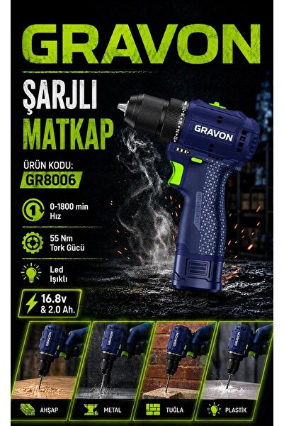 Mur-Cell GRAVON 16.8V 2.0AH ŞARJLI MATKAP 55NM