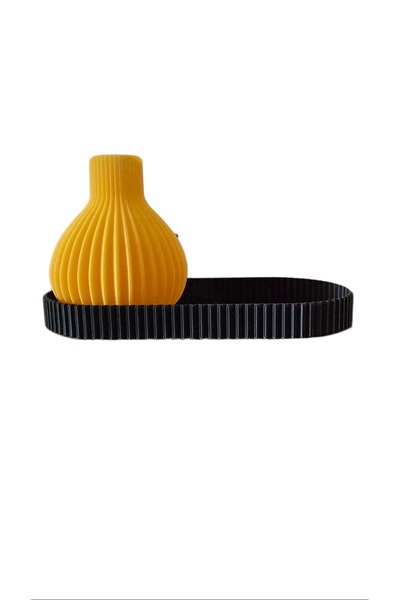 OEM Set Decorativ Amber & Onyx – Vază Geometrică și Tavă Organizatoare
