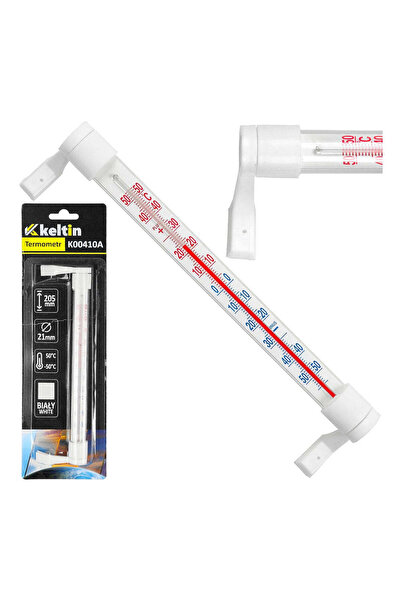 Keltin Termometru de exterior pentru fereastră, 205 x 17 mm, alb, K00410A