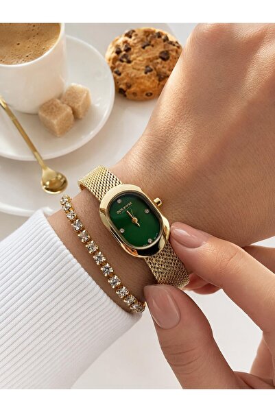 Dice Kayek Oval Mini Vintage Case Women's Wristwatch Steel Band 5 Atm Water R...
