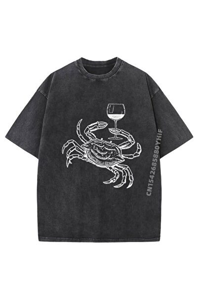 bellanova Unisex πολύχρωμο μπλουζάκι με στάμπα Oversize Streetwear Άνετη εφαρ...