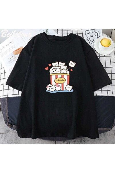 bellanova Hanan Unisex Colorful Oversize Printed T-Shirt Streetwear Comfortab...
