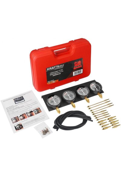Kraft&dele Set de scule pentru sincronizarea carburatorului, 4 manometre, KD ...