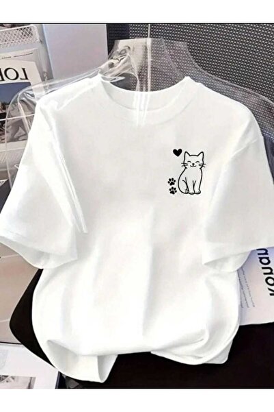 bellanova Unisex πολύχρωμο μπλουζάκι με στάμπα Oversize Streetwear Άνετη εφαρ...