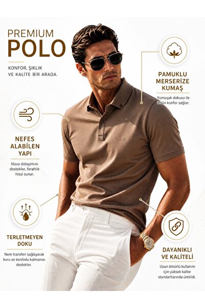 LUXIC CORE Men's Premium Polo Collar Regular Casual T-Shirt
