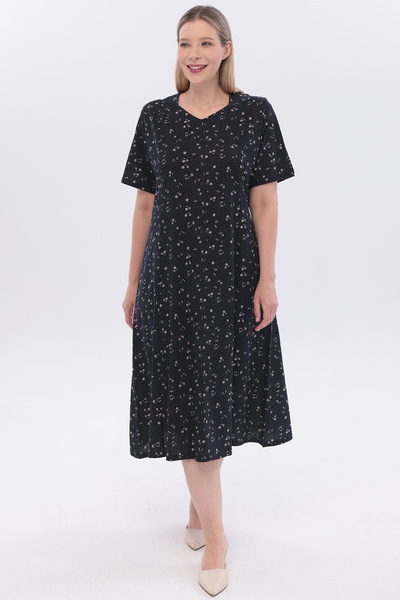 Nehir tekstil Pentagonal Collar Piece Stitched Half Sleeve Plus Size Cotton C...