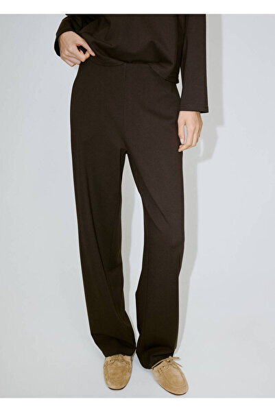 MANGO Woman İnce triko düz kesim pantolon