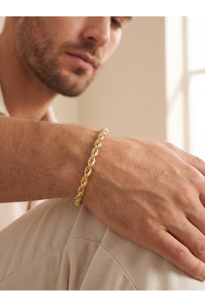 Parmas Design Steel Chain Men's Gift Bracelet Rope Rope 6mm 01902