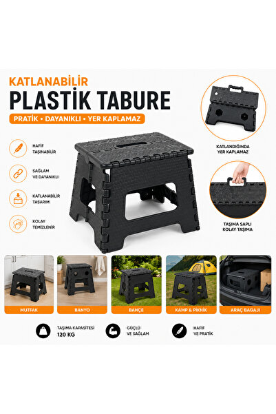 royalscent Katlanabilir Plastik Tabure – Taşınabilir, Yer Kaplamayan, Çok Ama...