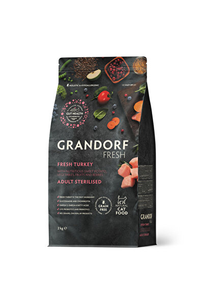 Grandorf Qurandorf Dry Food for Cats Fresh Turkey Flavor for Adult Sterilized...