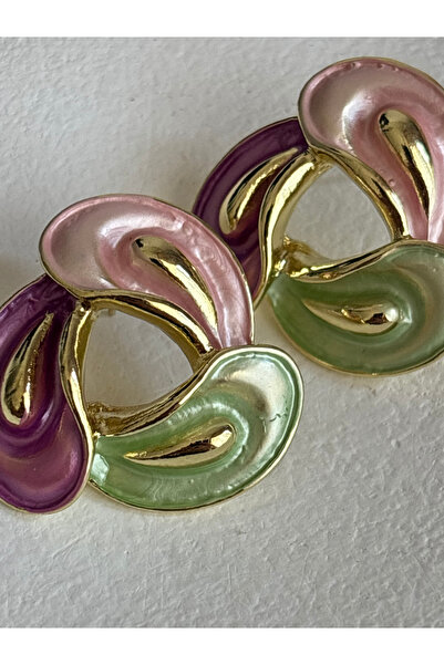BHR AKSESUAR Colored Earrings (3 cm)
