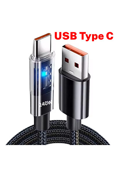 Choice4 كابل شحن سريع جداً من نوع USB-C بطول 0.25 متر وقدرة 240 واط مصنوع من ...